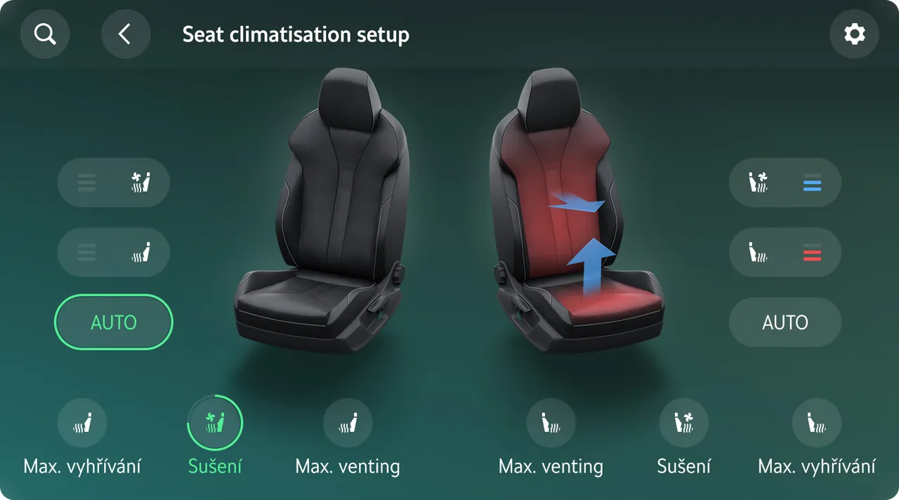 Seats HMI heating
